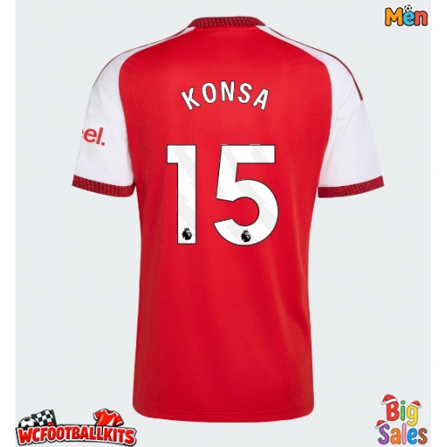 Arsenal Ezri Konsa #15 Replica Home Stadium Shirt 2026-27 Short Sleeve